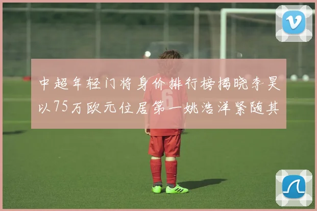 中超年轻门将身价排行榜揭晓李昊以75万欧元位居第一姚浩洋紧随其后